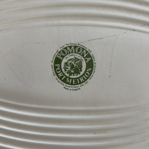 Pomona Portmeirion Oval Dish Designed by Susan Williams “Hoary Morning Apple” - Picture 7 of 7